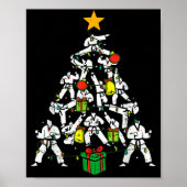 Taekwondo Christmas Tree Xmas Martial Arts Karate  Poster (Voorkant)