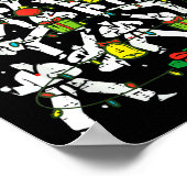 Taekwondo Christmas Tree Xmas Martial Arts Karate  Poster (Hoek)