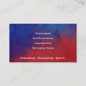 Taekwondo Coach - Martial Artist and Hangul Symbol Visitekaartje (Achterkant)