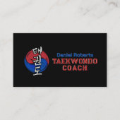 Taekwondo Coach - Taegeuk and Hangul Symbol Visitekaartje (Voorkant)