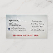 Taekwondo Coach - Taegeuk and Hangul Symbol Visitekaartje (Achterkant)