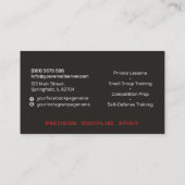 Taekwondo Coach - Taegeuk and Hangul Symbol Visitekaartje (Achterkant)