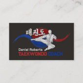 Taekwondo Coach - Taegeuk and Hangul Symbol Visitekaartje (Voorkant)