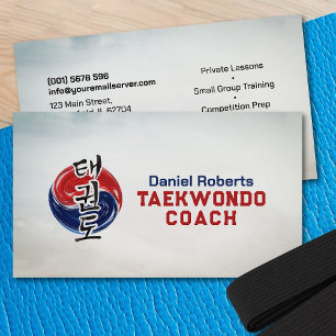 Taekwondo Coach - Taegeuk en Hangul-symbool Visitekaartje