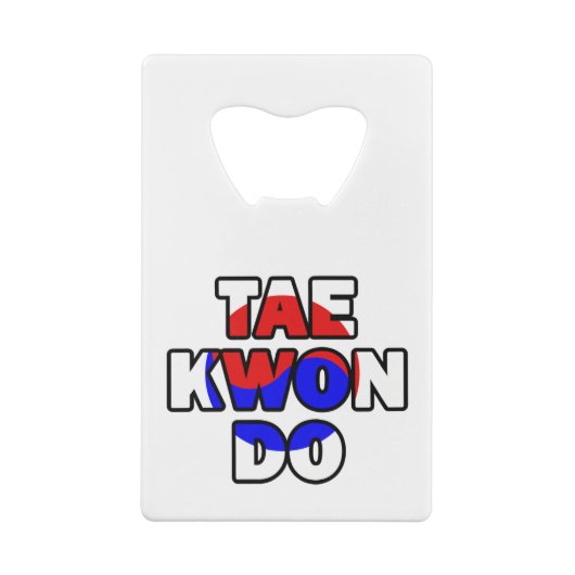 Taekwondo Creditkaart Flessenopener (Achterkant)