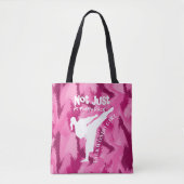 Taekwondo Cute Pink White Girly Quote Tote Bag (Voorkant)