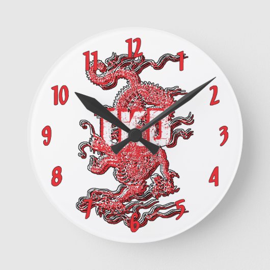 Taekwondo Dragon Ronde Klok (Voorkant)