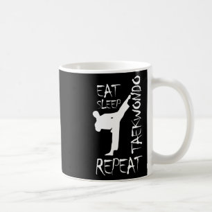 Taekwondo Eat Sleep Taekwondo Herhaal Martial Art  Koffiemok
