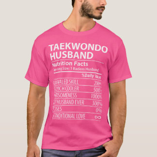 Taekwondo Echtgenoot Voeding Feiten Grappig Taekwo T-shirt