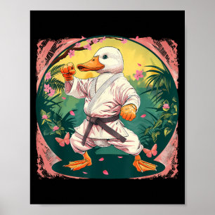 Taekwondo Eend Bloem Tuin Mma Vechtkunst Poster