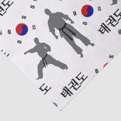 Taekwondo Fighter Martial Art 태 권 Zuid-Koreaanse v Tissuepapier (Detail)