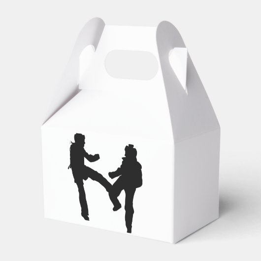 Taekwondo Gable Favor Box Bedankdoosjes (Achterkant)