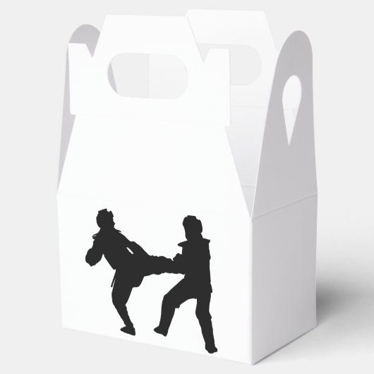 Taekwondo Gable Favor Box Bedankdoosjes (Geopend)