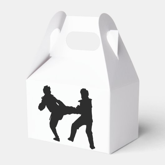 Taekwondo Gable Favor Box Bedankdoosjes (Voorkant Zijde)