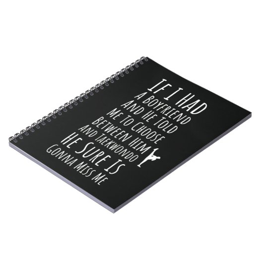 Taekwondo Gifts For Her Martial Arts Fighter Women Notitieboek (Linkerzijde)