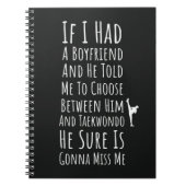 Taekwondo Gifts For Her Martial Arts Fighter Women Notitieboek (Voorkant)