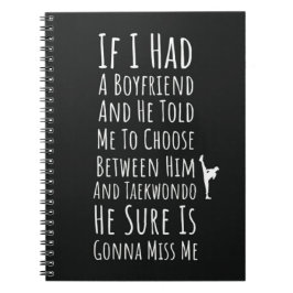 Taekwondo Gifts For Her Martial Arts Fighter Women Notitieboek