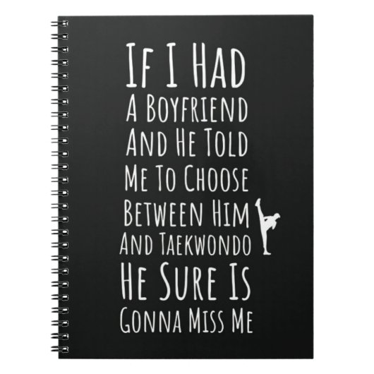 Taekwondo Gifts For Her Martial Arts Fighter Women Notitieboek (Voorkant)