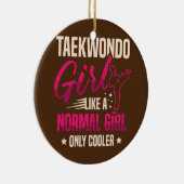 Taekwondo Girl als een normale koeler Keramisch Ornament (Rechts)