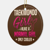 Taekwondo Girl als een normale koeler Keramisch Ornament (Links)