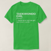 Taekwondo Girl Definition Funny Martial Arts T-shirt (Design voorkant)