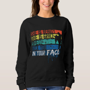 Taekwondo Girl Humor Quote voor instructeur Traine Trui