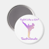 Taekwondo Girl Magneet (Voorkant / Achterkant)