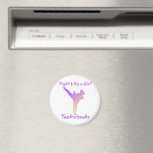 Taekwondo Girl Magneet (Insitu (Vaatwasser))