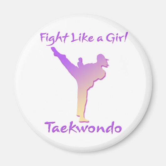 Taekwondo Girl Magneet (Voorkant)