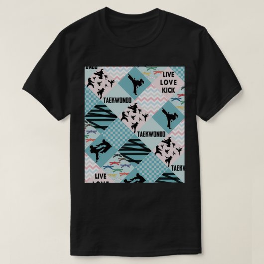 TAEKWONDO GIRL PATTERN CROSS Perfect Gift taekwond T-shirt (Design voorkant)