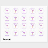 Taekwondo Girl Ronde Sticker (Vel)