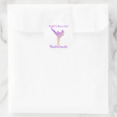 Taekwondo Girl Ronde Sticker (Tas)