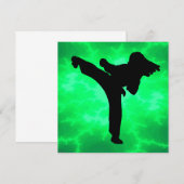 Taekwondo Girls Birthday Party Kaart (Voorkant / Achterkant)
