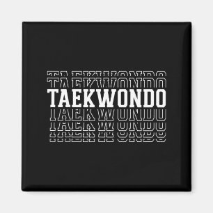 Taekwondo Grappige Gelaagde Tekst Instructeur Coac Magneet