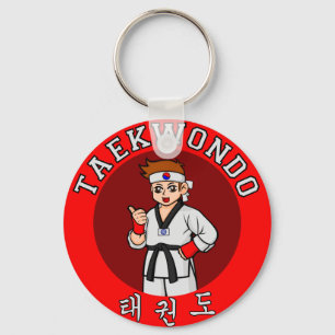 taekwondo guy badge 1 sleutelhanger