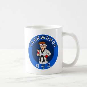 taekwondo guy badge koffiemok