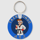 taekwondo guy badge sleutelhanger (Voorkant)
