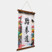Taekwondo Hanging Tapestry Hangend Wandkleed (Gebogen)