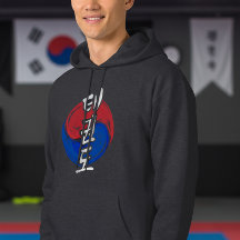 Taekwondo Hangul met Koreaans vlagpenseelsymbool