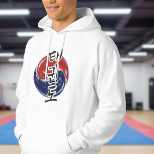 Taekwondo Hangul met Koreaans vlagpenseelsymbool Hoodie