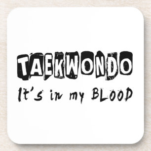 Taekwondo Het zit in mijn bloed Bier Onderzetter