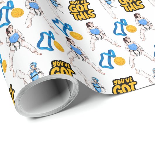 Taekwondo-inpakpapier Cadeaupapier (Rol Hoek)