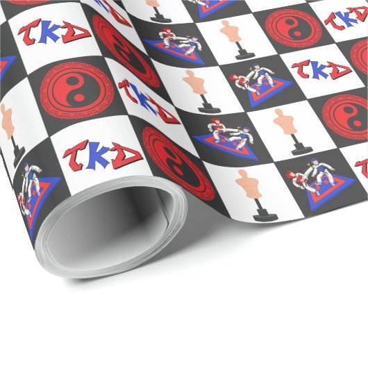 Taekwondo-inpakpapier Cadeaupapier (Rol Hoek)