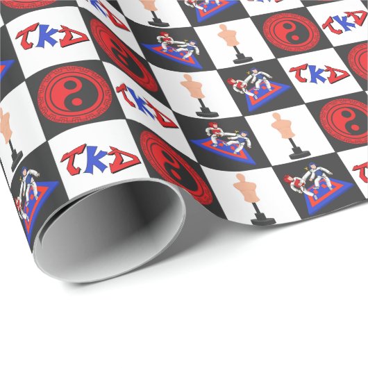 Taekwondo-inpakpapier Cadeaupapier (Rol Hoek)