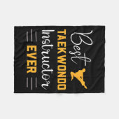 Taekwondo-instructrice Ever Martial Arts Fleece Deken (Voorkant (Horizontaal))