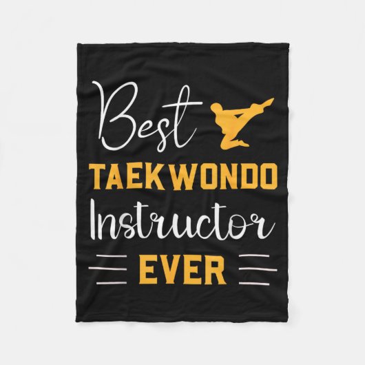 Taekwondo-instructrice Ever Martial Arts Fleece Deken (Voorkant)