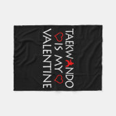Taekwondo is mijn Valentijn - Martial Arts Fleece Deken (Voorkant (Horizontaal))