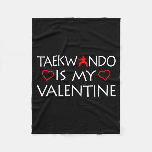 Taekwondo is mijn Valentijn - Martial Arts Fleece Deken (Voorkant)