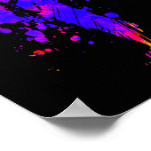 Taekwondo Jiu Jitsu Paint Spletters Kinder Jujitsu Poster (Hoek)