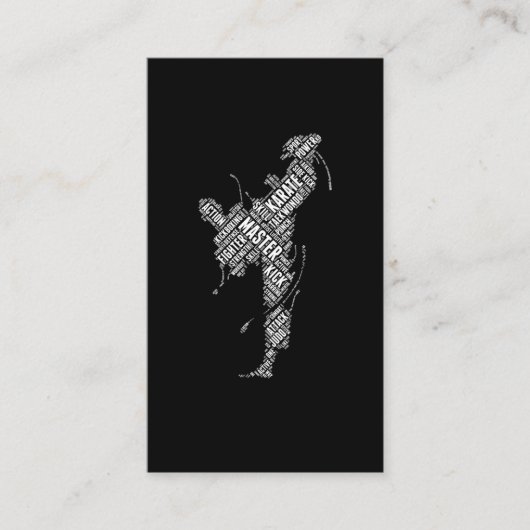 Taekwondo Judo Karate Fighter Martial Arts Visitekaartje (Voorkant)